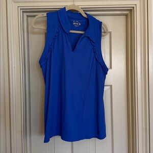 Lilly Pulitzer Vibrant Blue Sleeveless Polo